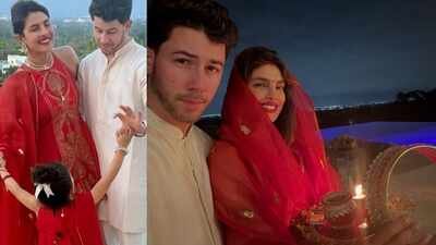 Priyanka Chopra says Nick Jonas made sure to set up his tour to be home for 'Karwa Chauth', drops adorable PICS with Malti Marie: 'No one like my guy' | Hindi Movie News