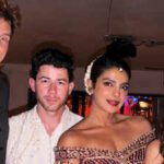 Priyanka Chopra wears embroidered Indian outfit with floral gajra as Nick Jonas matches in cream and white at star-studded Diwali gathering in LA |
