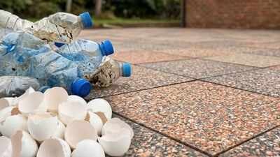 Scientists melted plastic bottles with eggshell waste to make paving tiles; the unusual mix was tested for strength |