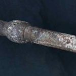 Soldiers looking for land mines in South Korea have found the country's oldest gun, a 600-year-old inscribed bronze tube used to fire gunpowder-propelled arrows