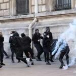 Tear gas fired as thousands protest rising cost of living across France